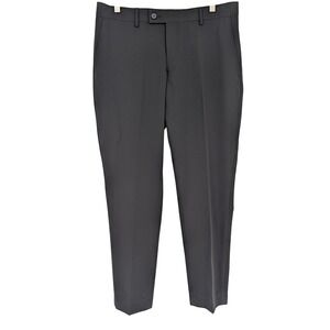 The Savile Row Company Dress Pants Mens 34W Black Brixton Stretch Flat Front